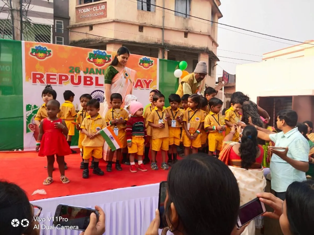 Children participating in a Republic Day celebration