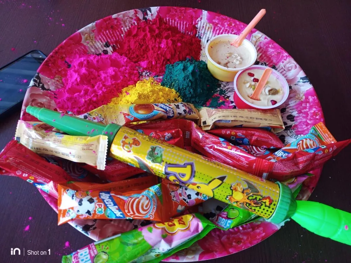 Colours prepared for the Holi celebration