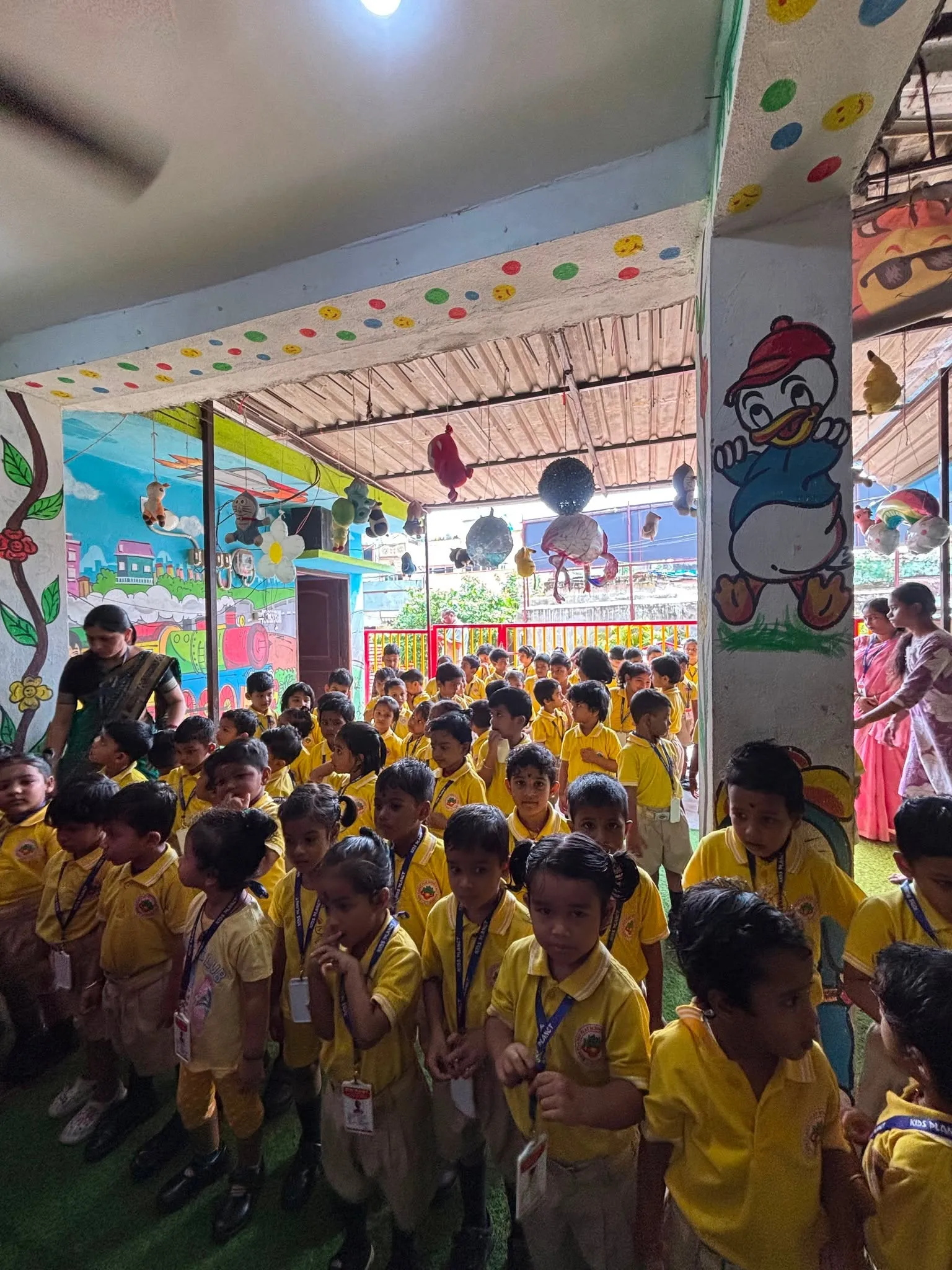 Children gathered for Teachers’ Day